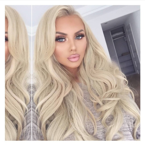 Bleach Blonde Full Head clip in Extension #613 - Picture 1 of 2